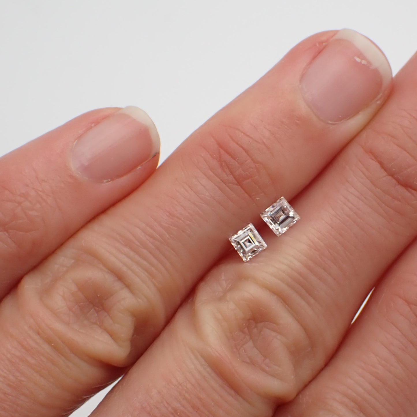 Antique Diamond Pair - Carre Cut 0.47ct