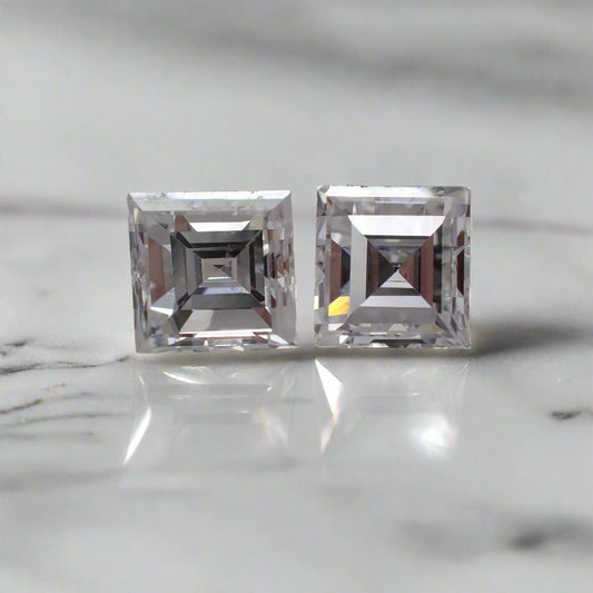 Antique Diamond Pair - Carre Cut 0.47ct