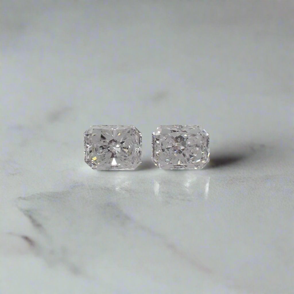 Antique Diamond Pair - Radiant Cut 0.18ct