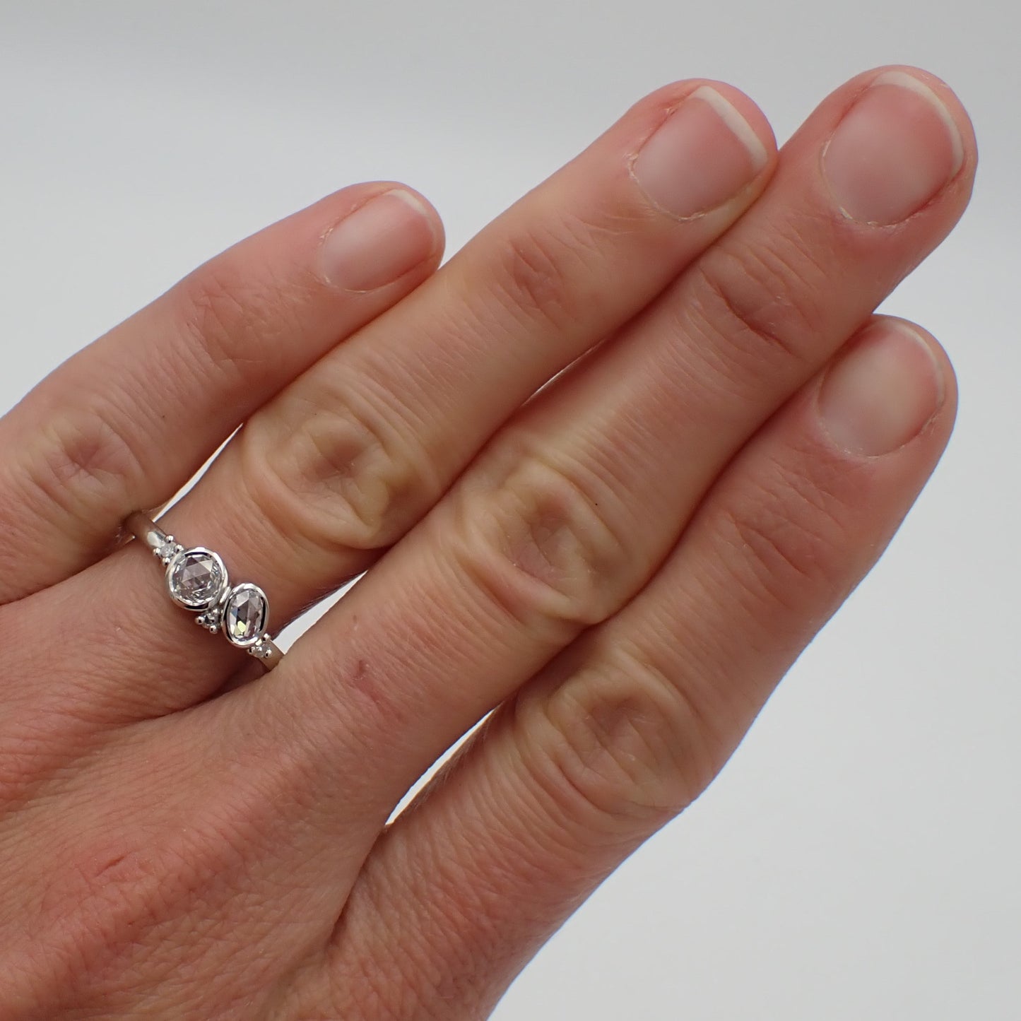 Antique Diamond Engagement Ring - Rose Cut Scatter