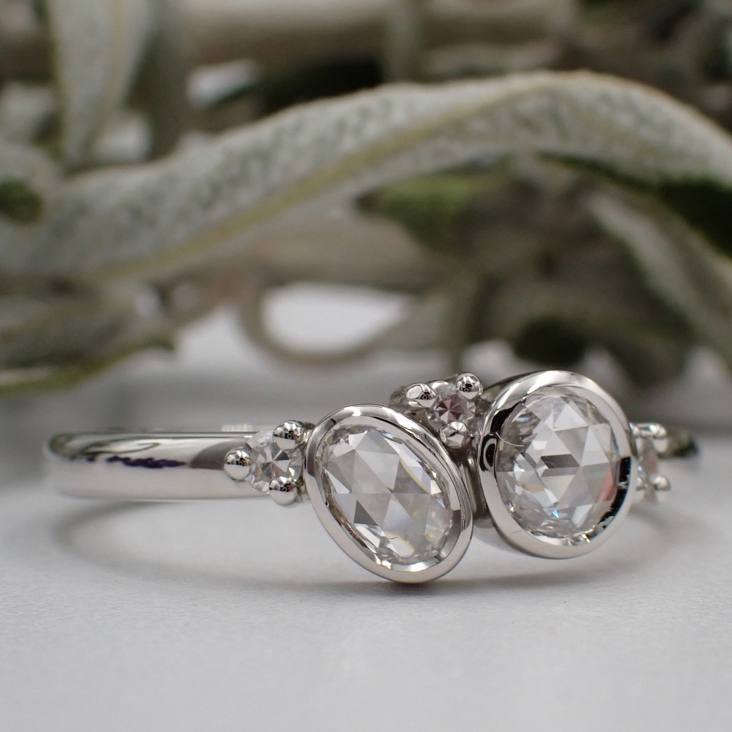 Antique Diamond Engagement Ring - Rose Cut Scatter