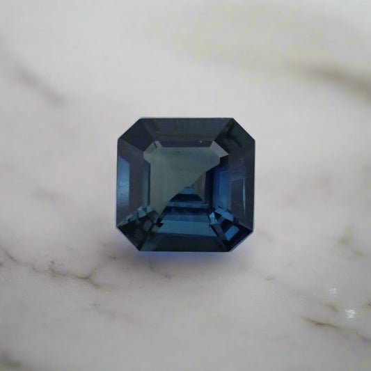 Australian Blue Sapphire - Asscher Cut 0.45ct