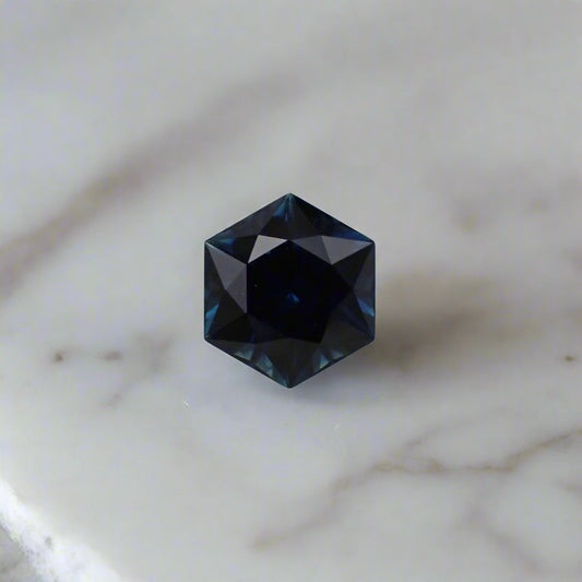 Australian Blue Sapphire - Hexagon Cut 0.47ct