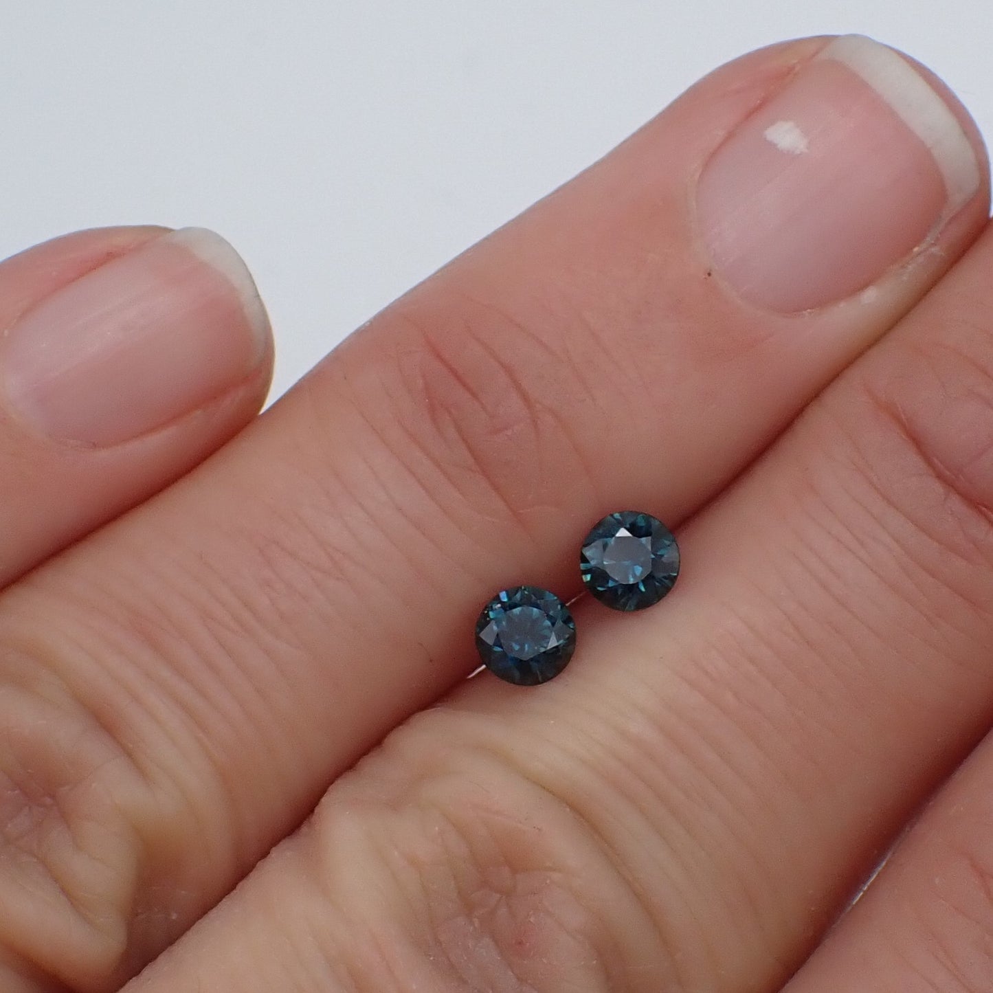 Australian Blue Sapphire Pair - Round Cut 4mm