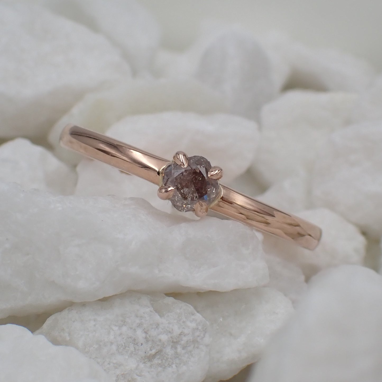 Australian Diamond Engagement Ring - Salt and Pepper