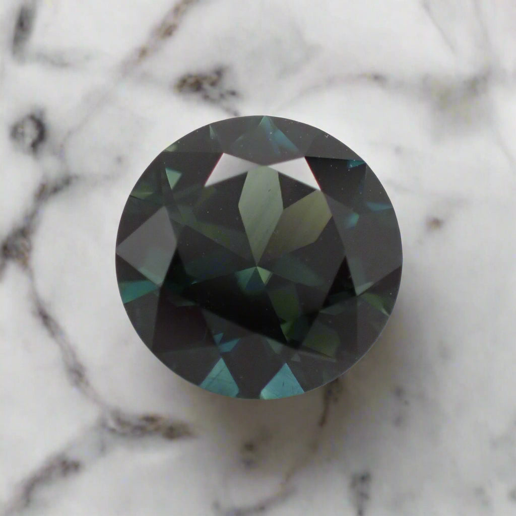 Australian Blue Parti Sapphire - Round Cut 1.37ct