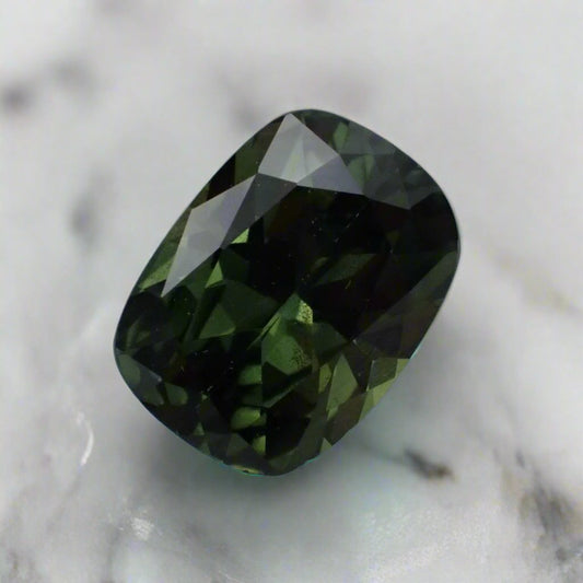 Australian Green Sapphire - Cushion Cut 1.08ct