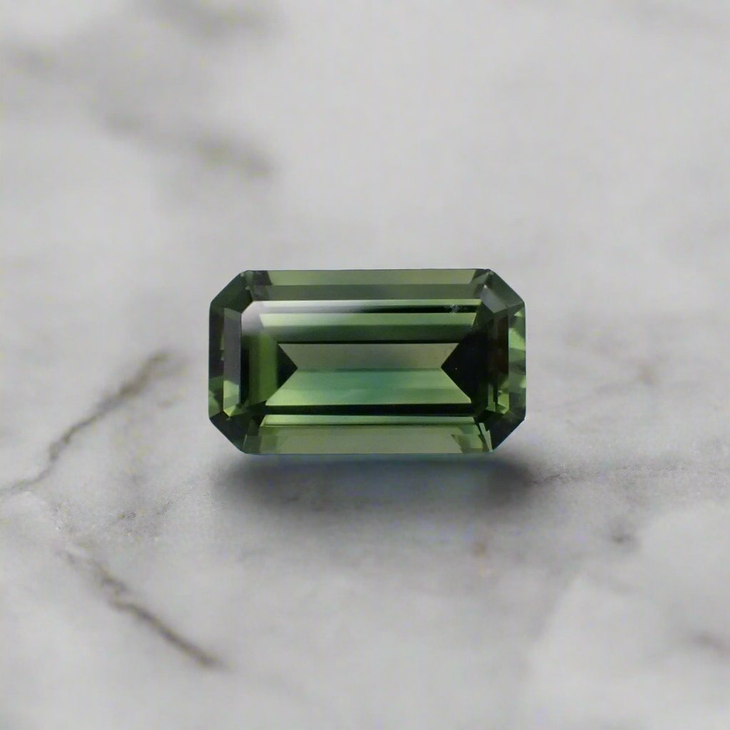 Australian Green Sapphire - Emerald Cut 0.79ct
