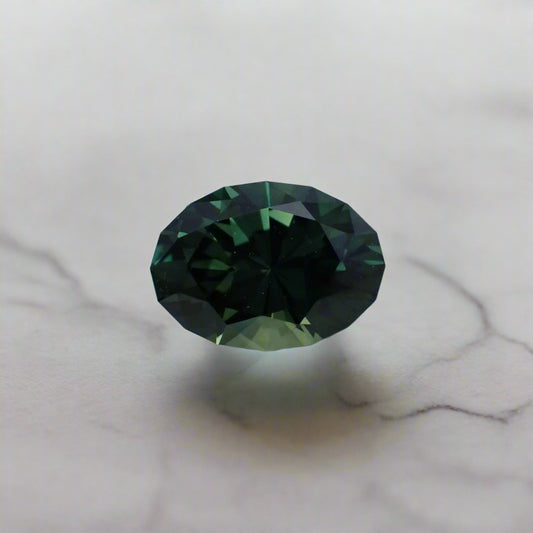 Australian Green Sapphire - Oval Cut 0.74ct