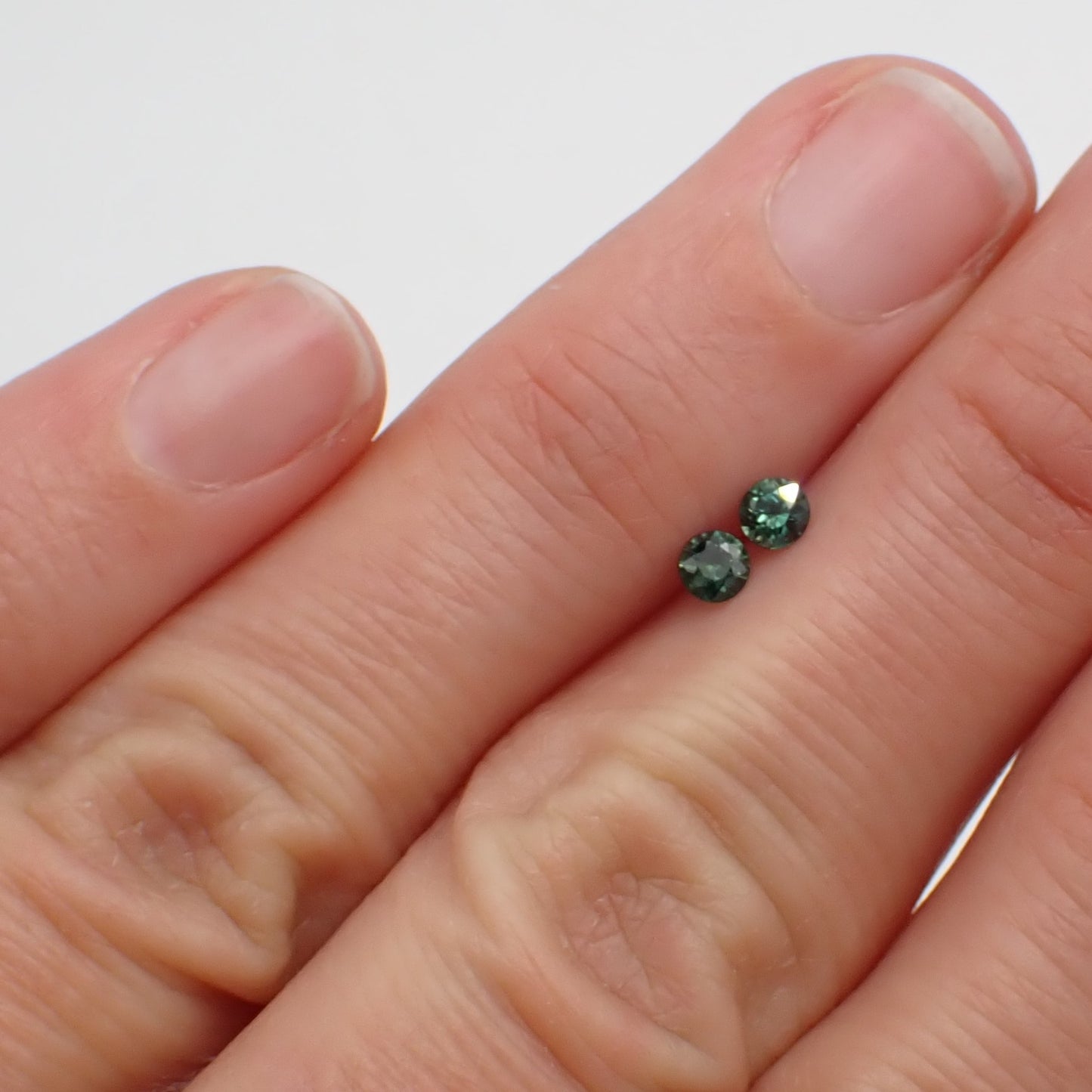 Australian Teal Sapphire Pair - Round Cut 0.29ct