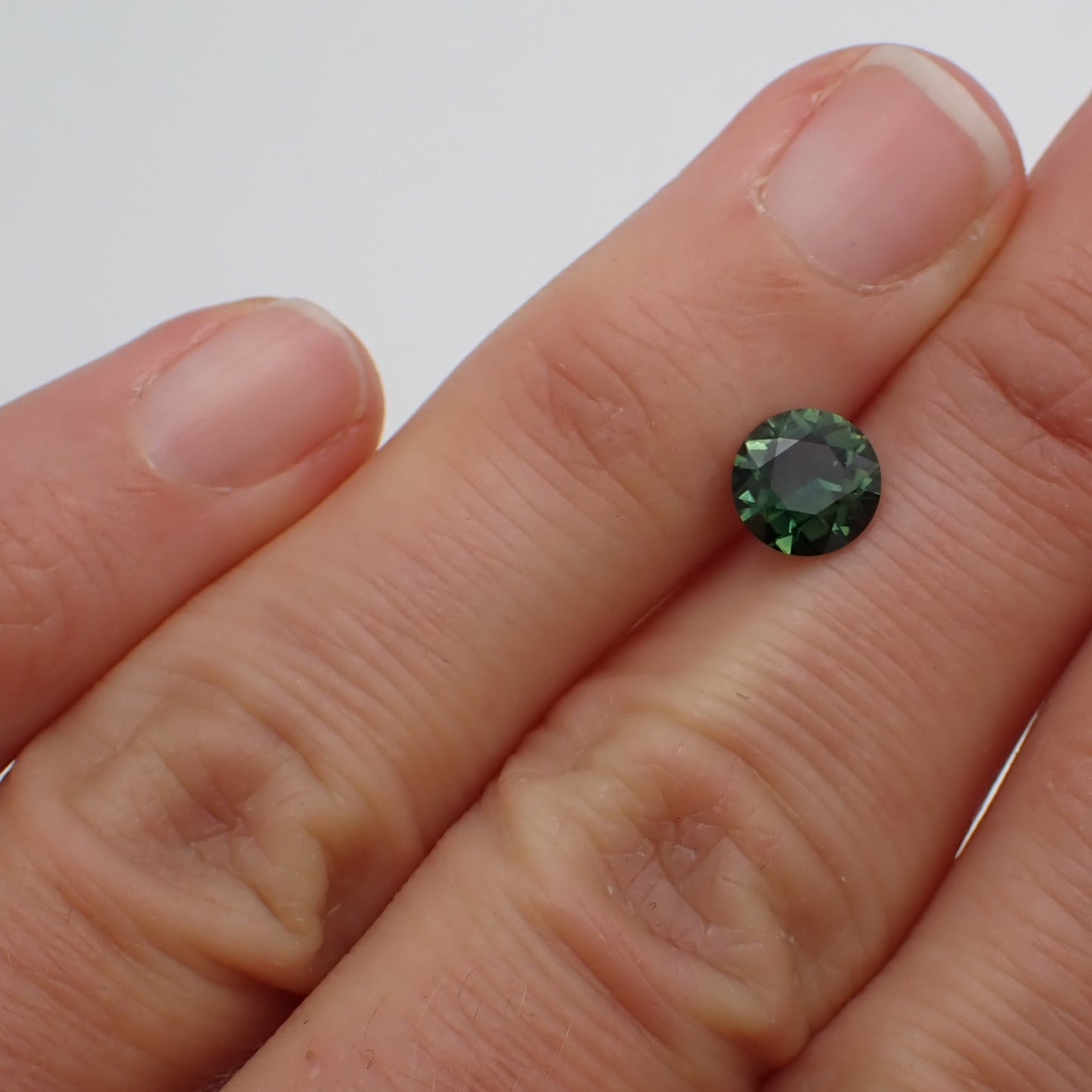 Australian Green Parti Sapphire - Round Cut 1.20ct
