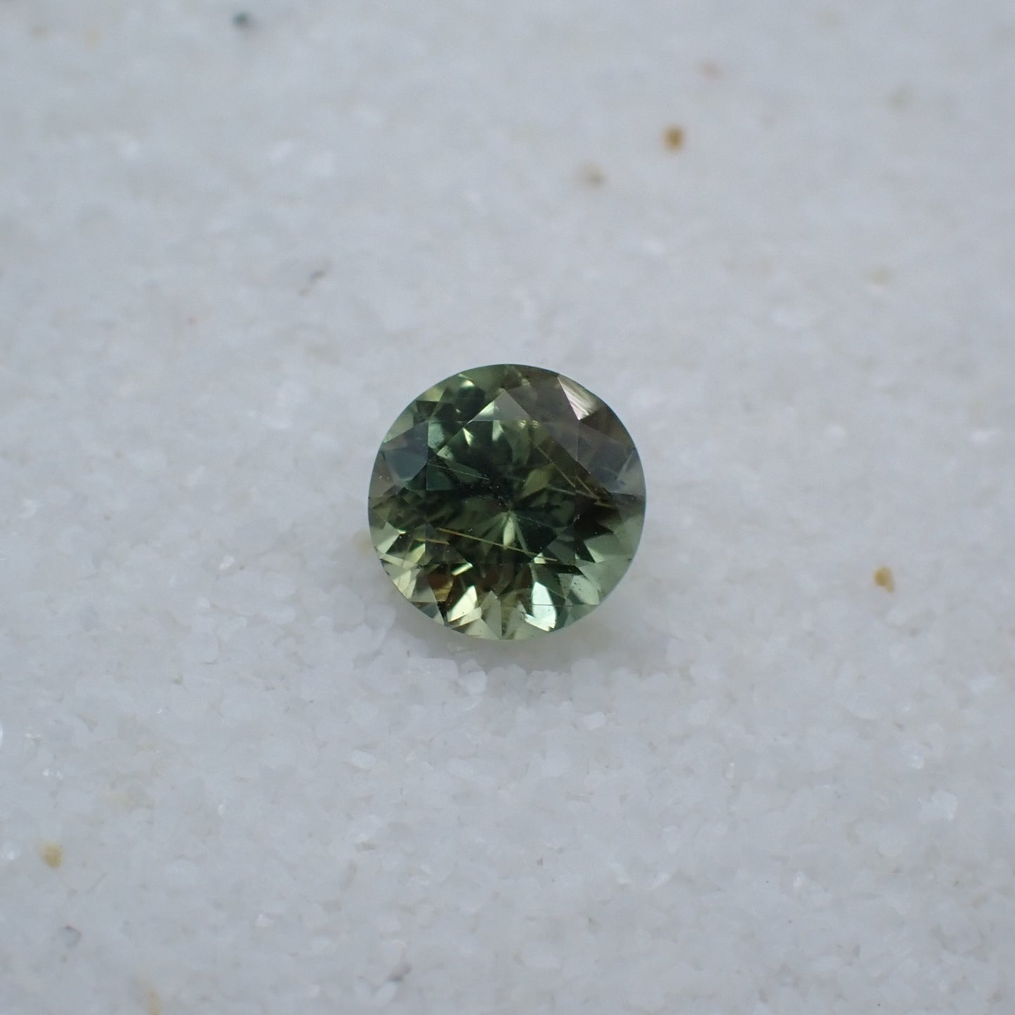 Australian Light Green Sapphire - Round Cut 0.48ct