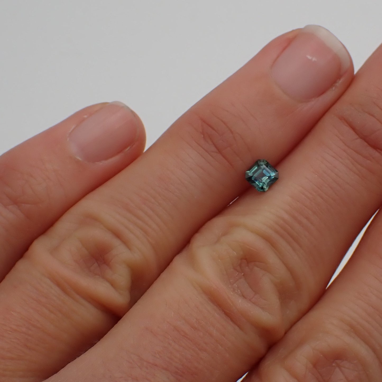 Australian Teal Sapphire - Asscher Cut 0.43ct