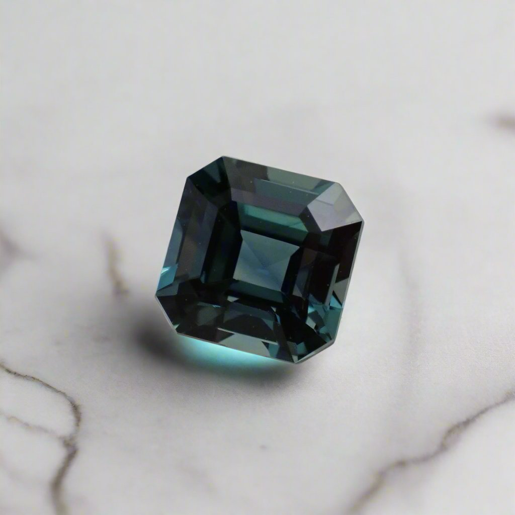 Australian Teal Sapphire - Asscher Cut 0.43ct