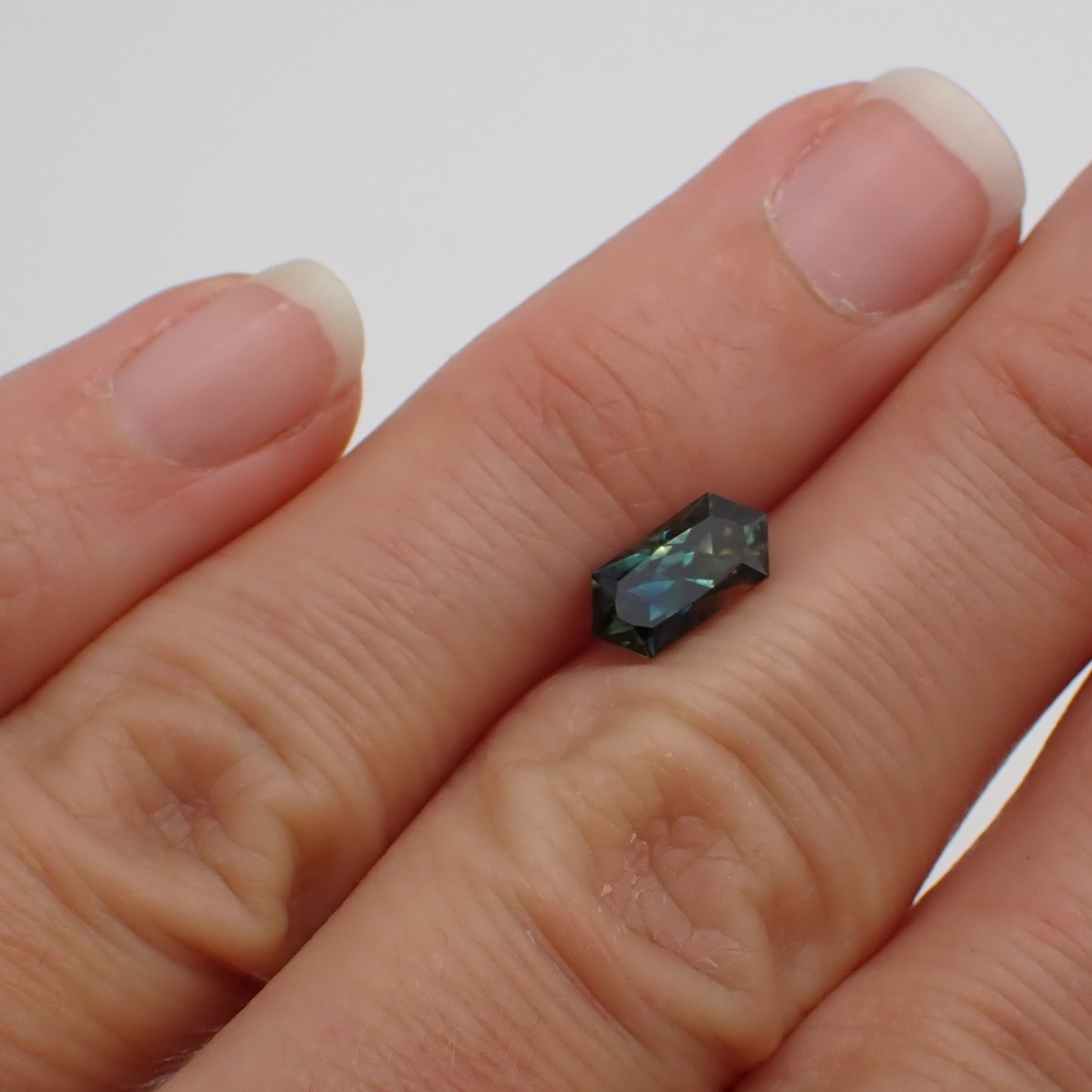 Australian Parti Sapphire - Elongated Hexagon 1.43ct