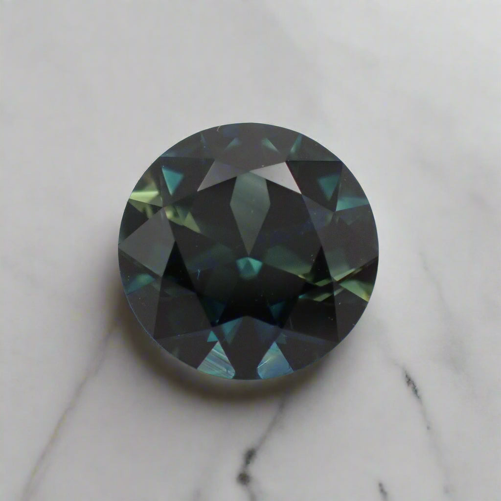 Australian Blue Parti Sapphire - Round Cut 1.40ct