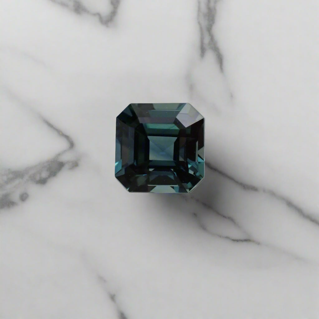 Australian Teal Sapphire - Asscher Cut 0.43ct