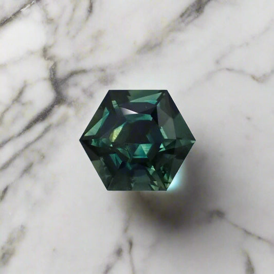 Australian Teal Sapphire - Hexagonal Cut 1.00ct