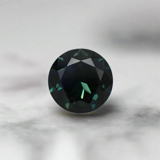 Australian Teal Sapphire - Round Cut 0.90ct