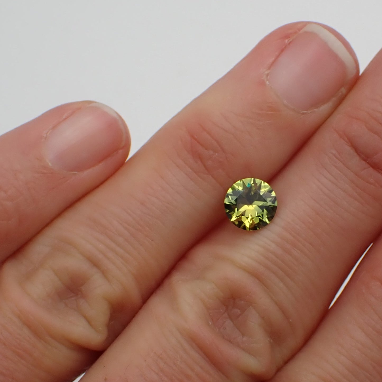 Australian Yellow Parti Sapphire - Round Cut 1.10ct