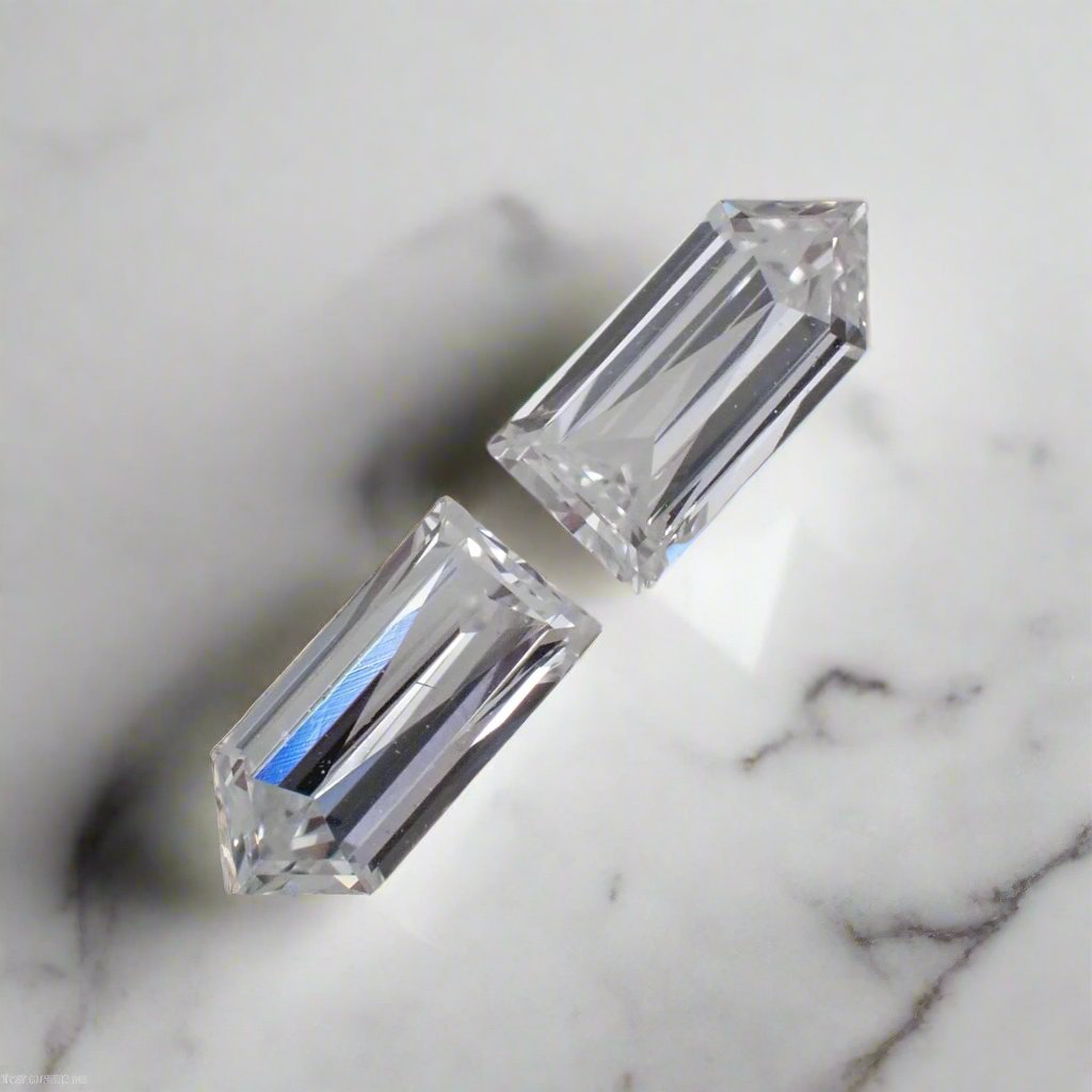 Lab Grown Diamond Pair - Bullet Cut 0.29ct