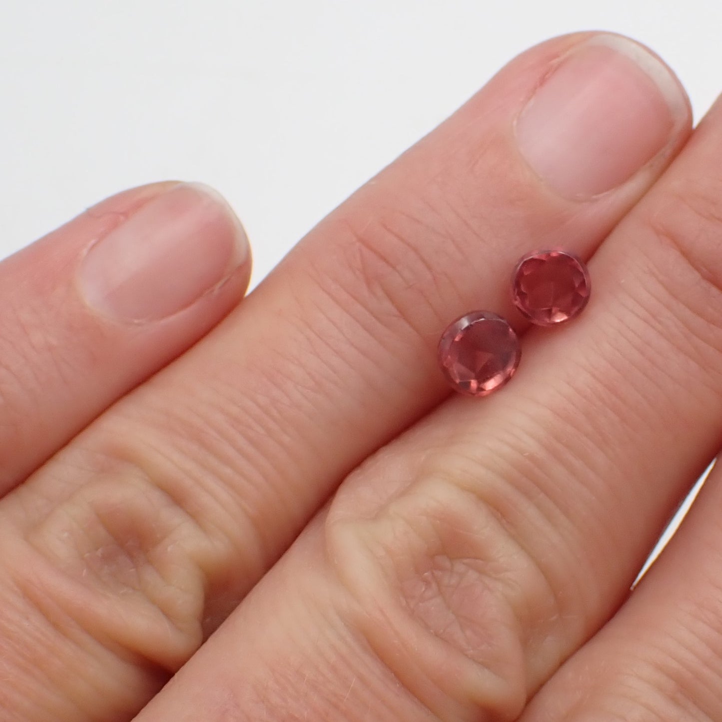 Malaya Pink Garnet Pair - Round Rose Cut 1.66ct