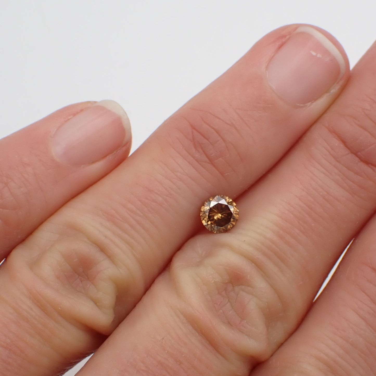 Recycled Champagne (Dark) Diamond - Round 0.55ct