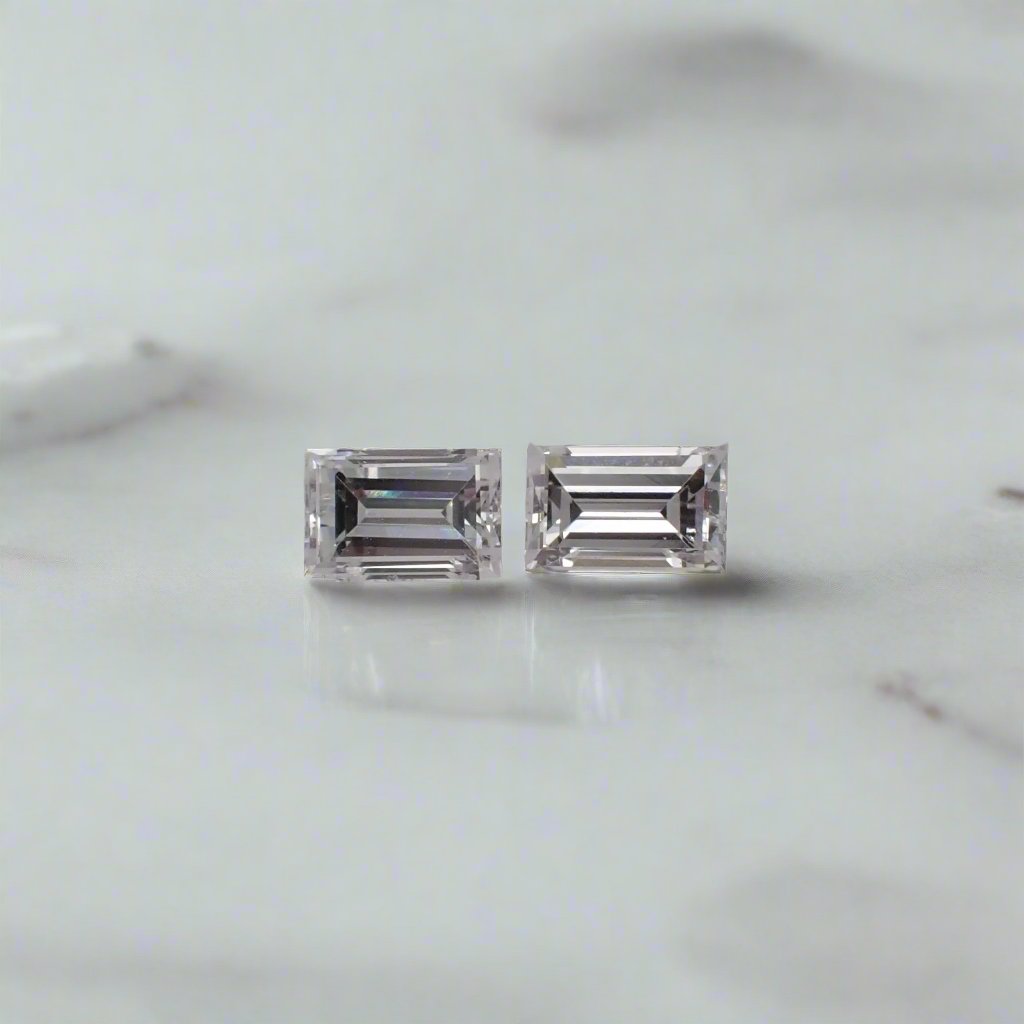 Recycled Diamond Pair - Baguette Cut 0.22ct