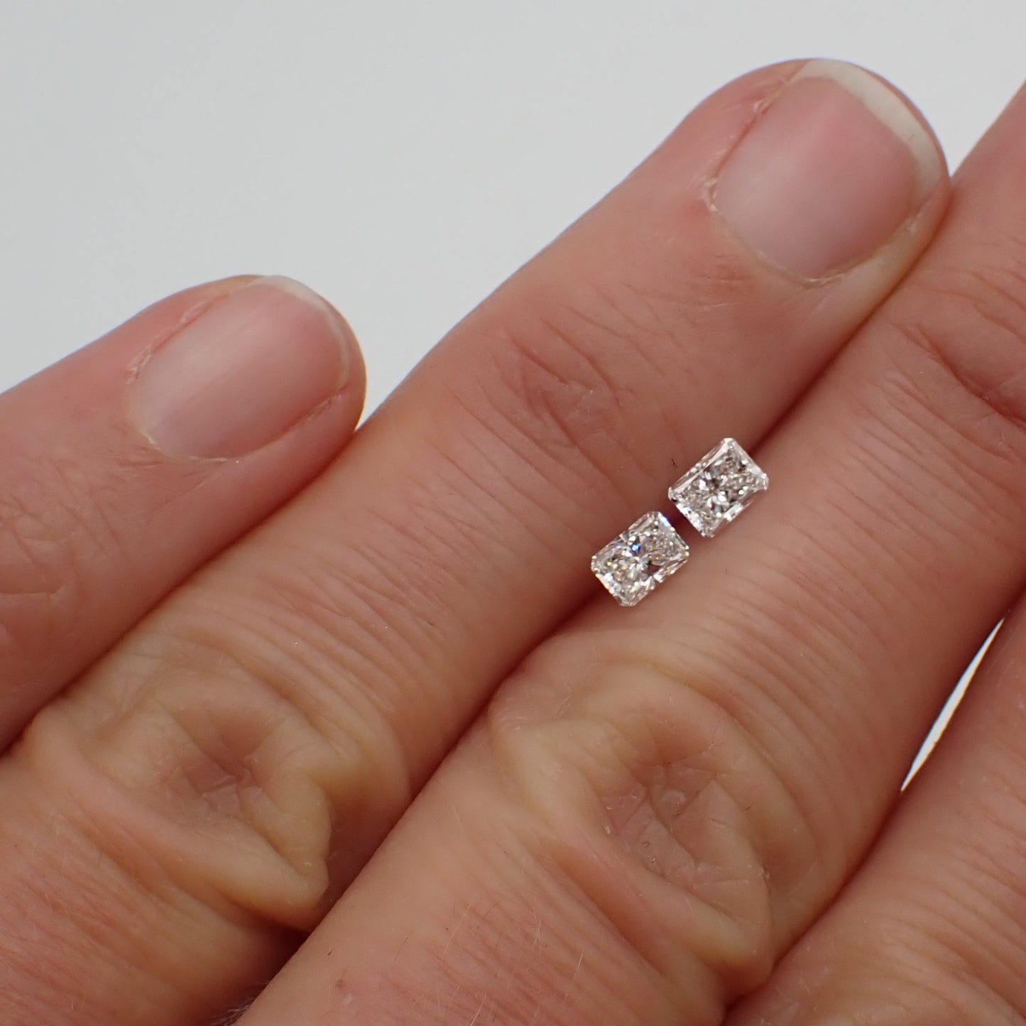 Recycled Diamond Pair - Radiant Cut 0.54ct
