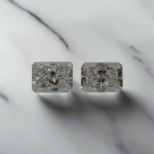 Recycled Diamond Pair - Radiant Cut 0.54ct