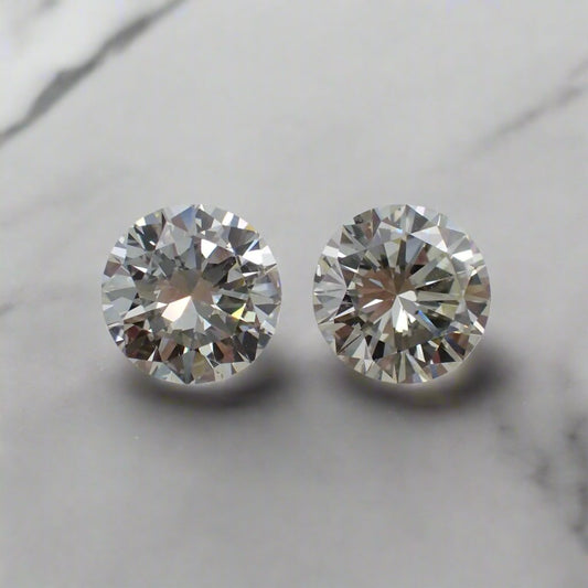 Recycled Diamond Pair - Round Brilliant Cut 1.18ct