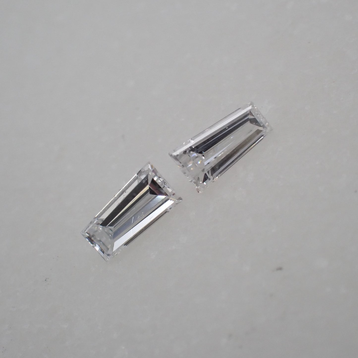 Recycled Diamond Pair - Tapered Baguette Cut 0.16ct