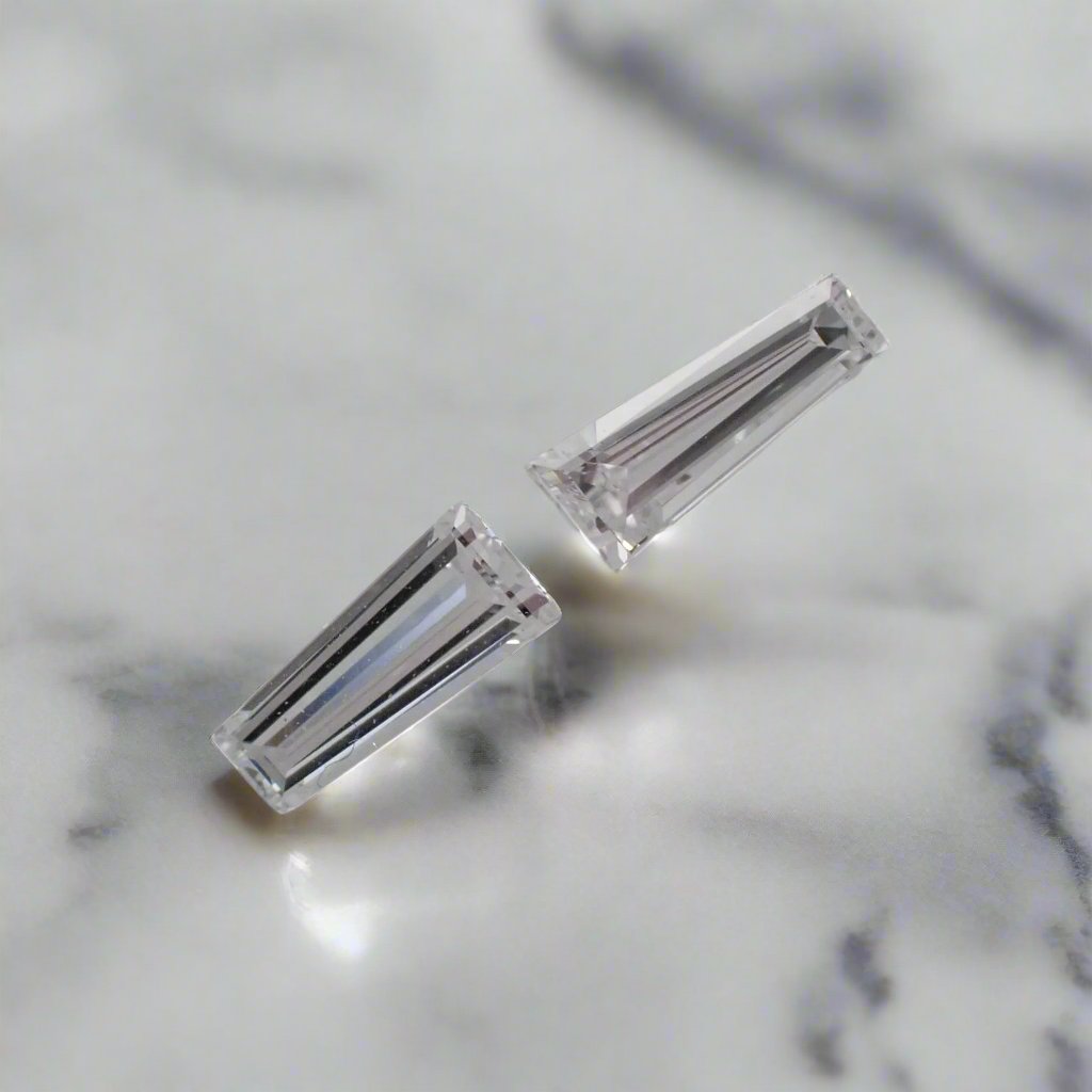 Recycled Diamond Pair - Tapered Baguette Cut 0.28ct