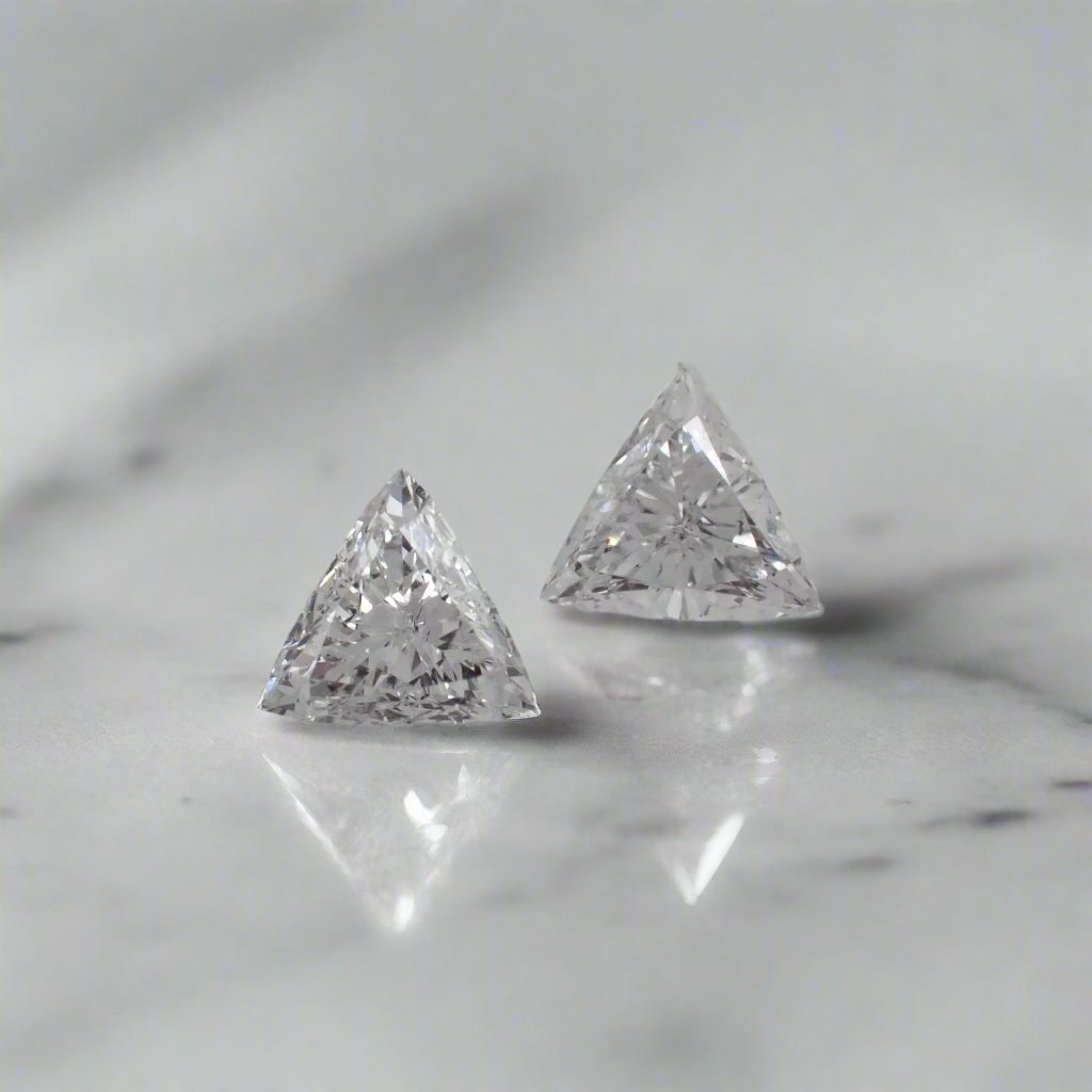 Recycled Diamond Pair - Trilliant Cut 0.20ct