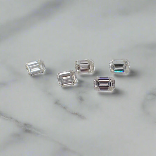 Recycled Diamond Set - Emerald Cut 0.69ct