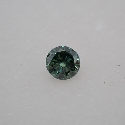Recycled Green Diamond - Round Brilliant Cut 0.16ct