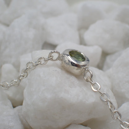 Songea Green Sapphire Necklace - Sterling Silver