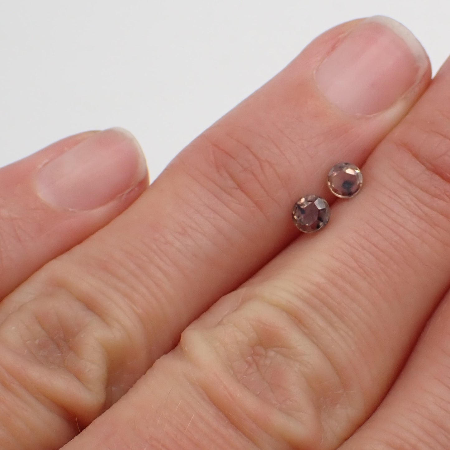 Songea Pink Sapphire Pair - Round Rose Cut 0.61ct