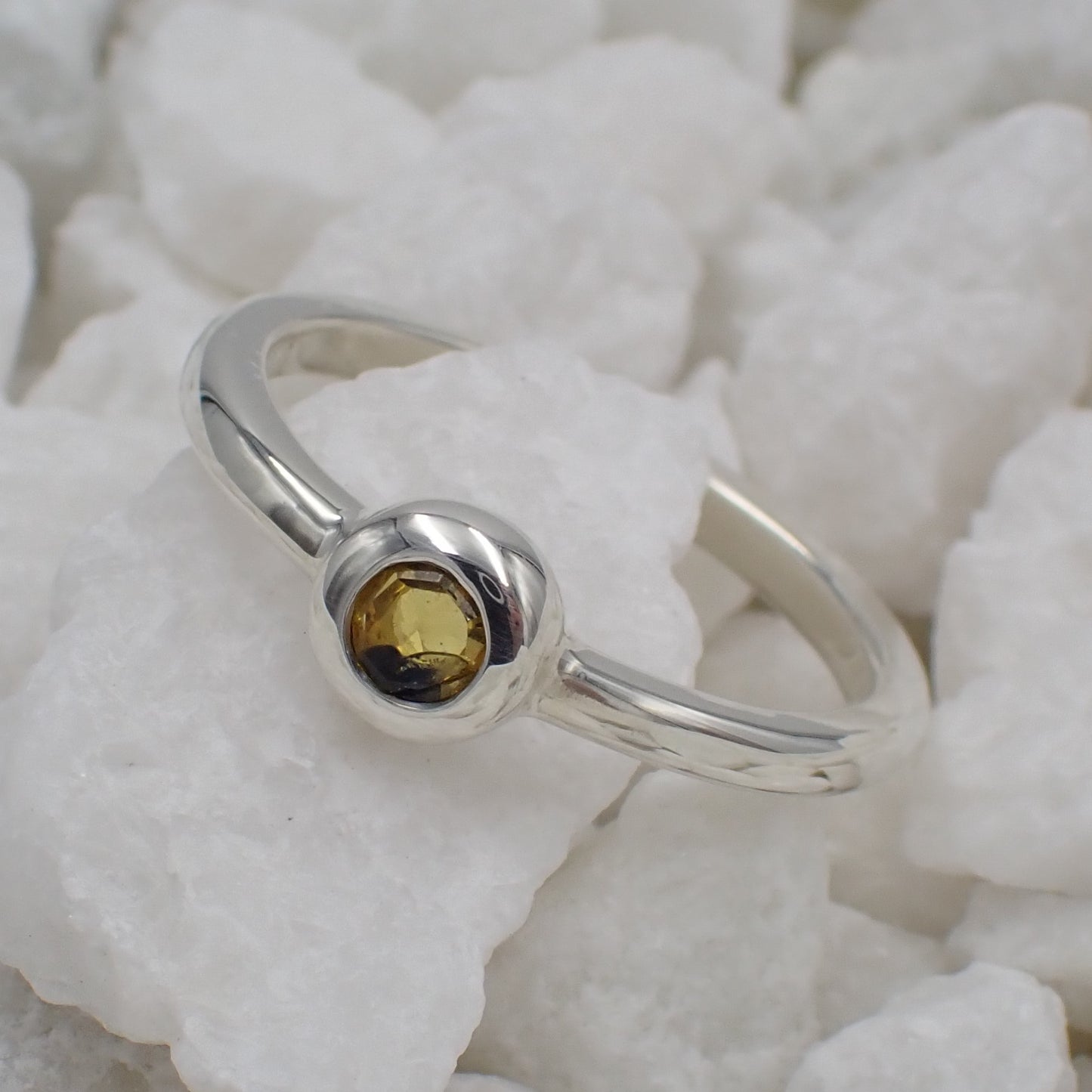 Songea Yellow Sapphire Ring - Sterling Silver