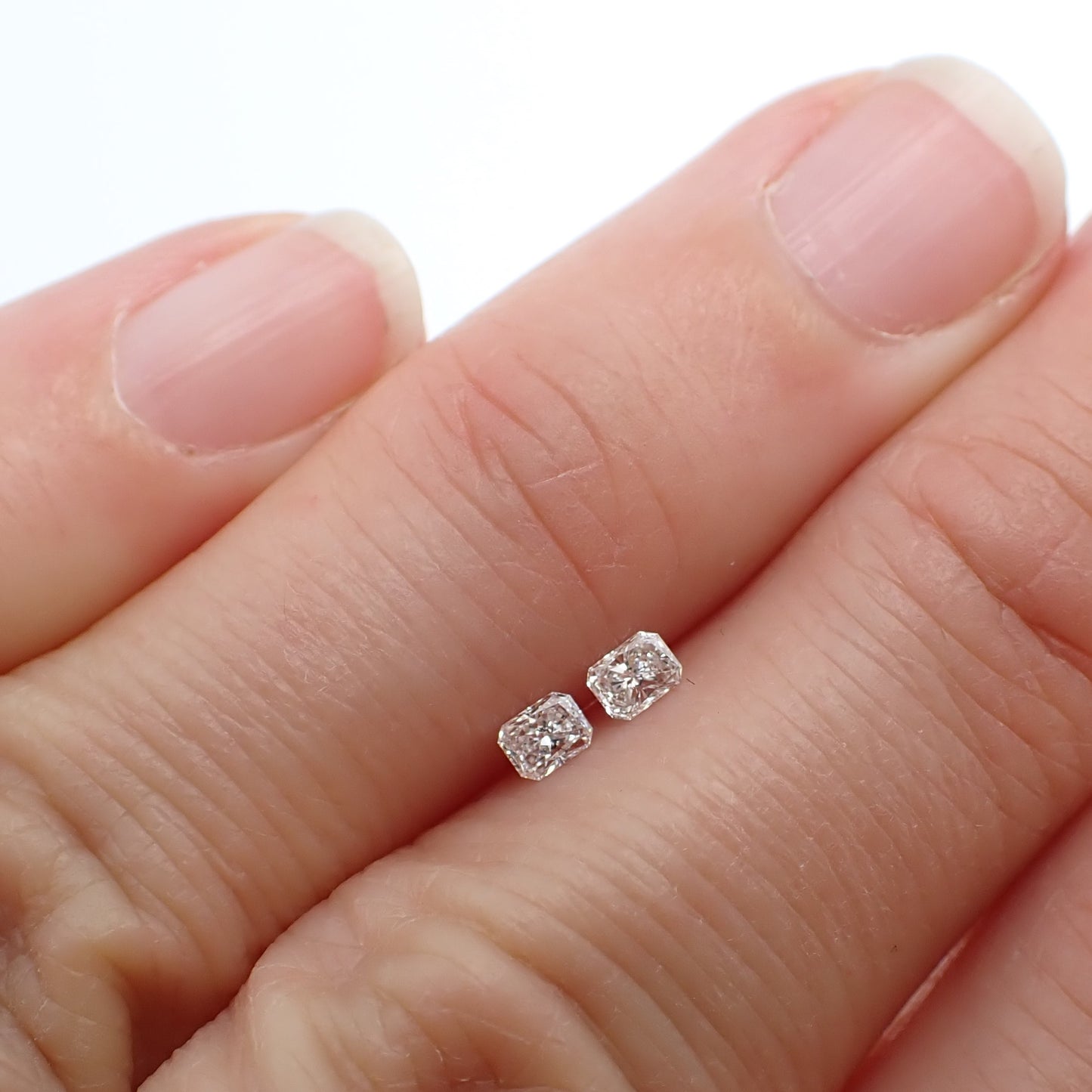 Antique Diamond Pair - Radiant Cut 0.18ct