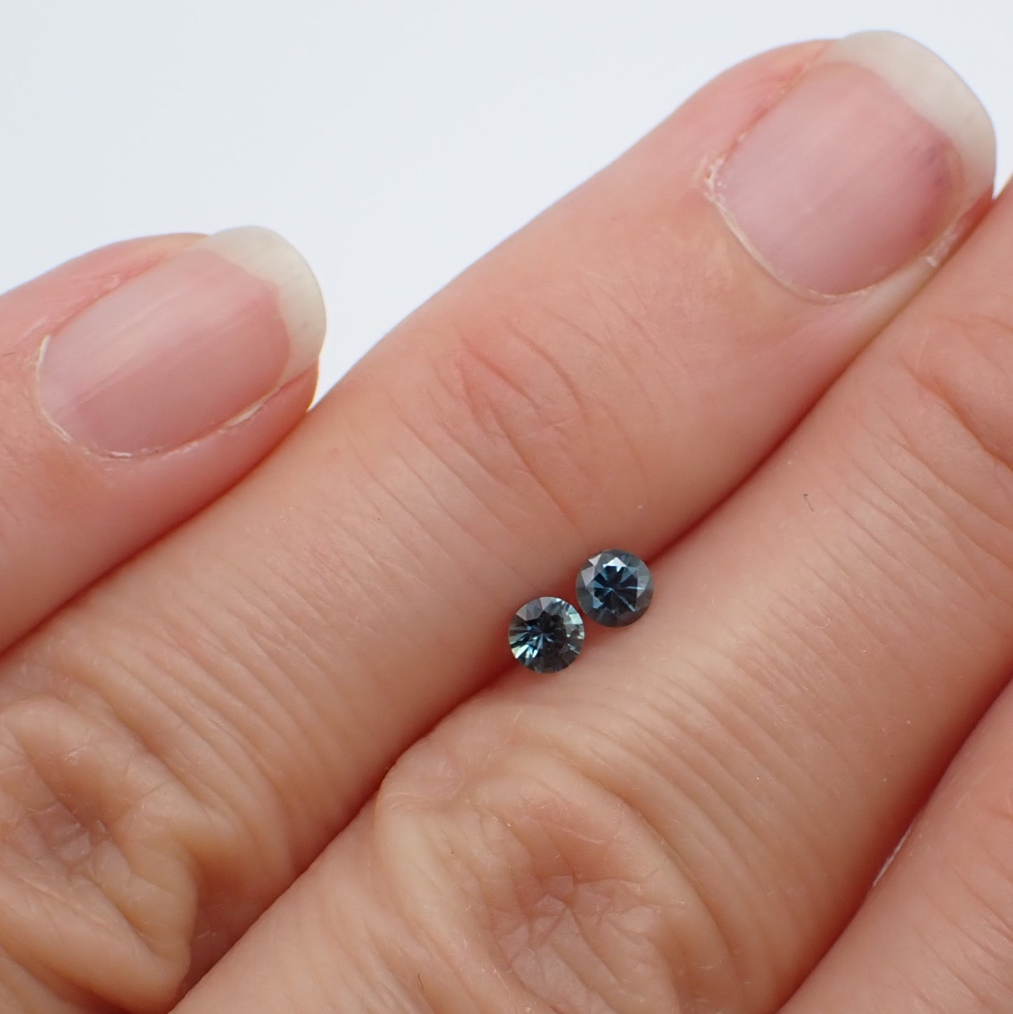 Australian Blue Sapphire Pair - Round Cut 0.25ct