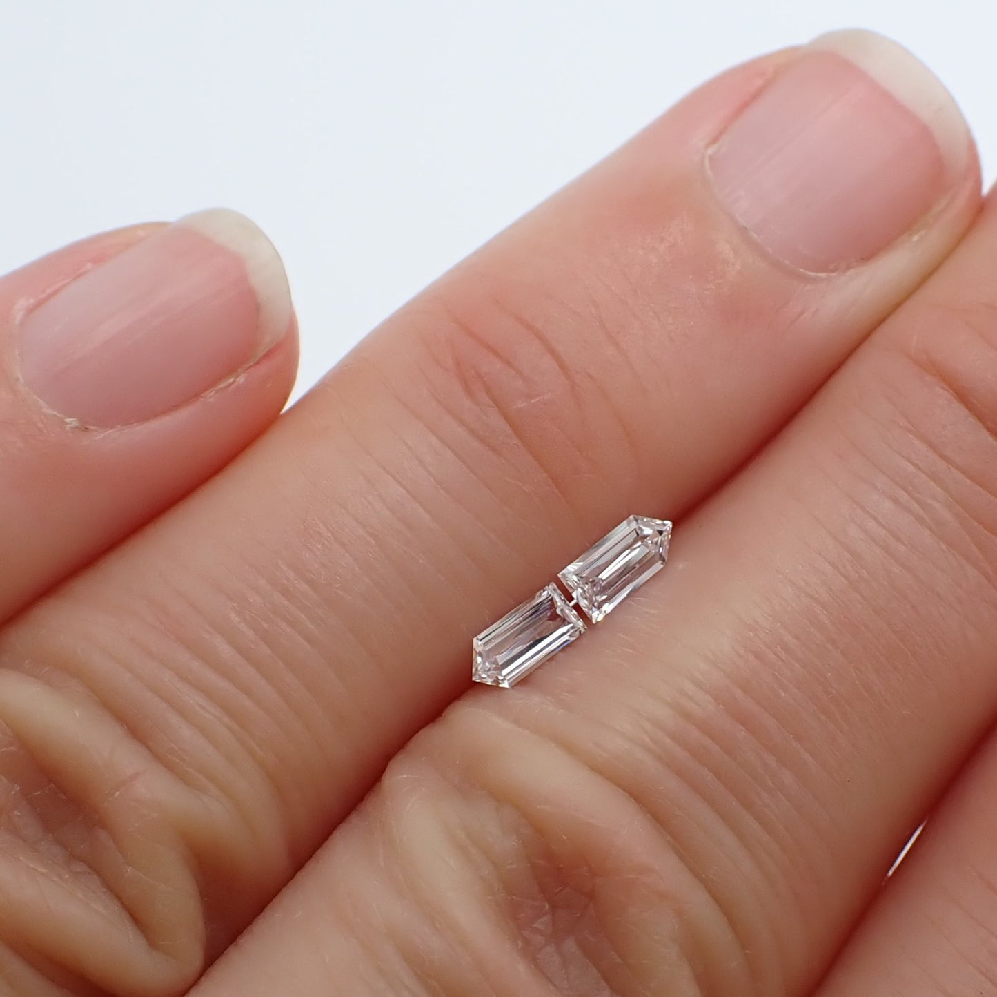 Lab Grown Diamond Pair - Bullet Cut 0.29ct