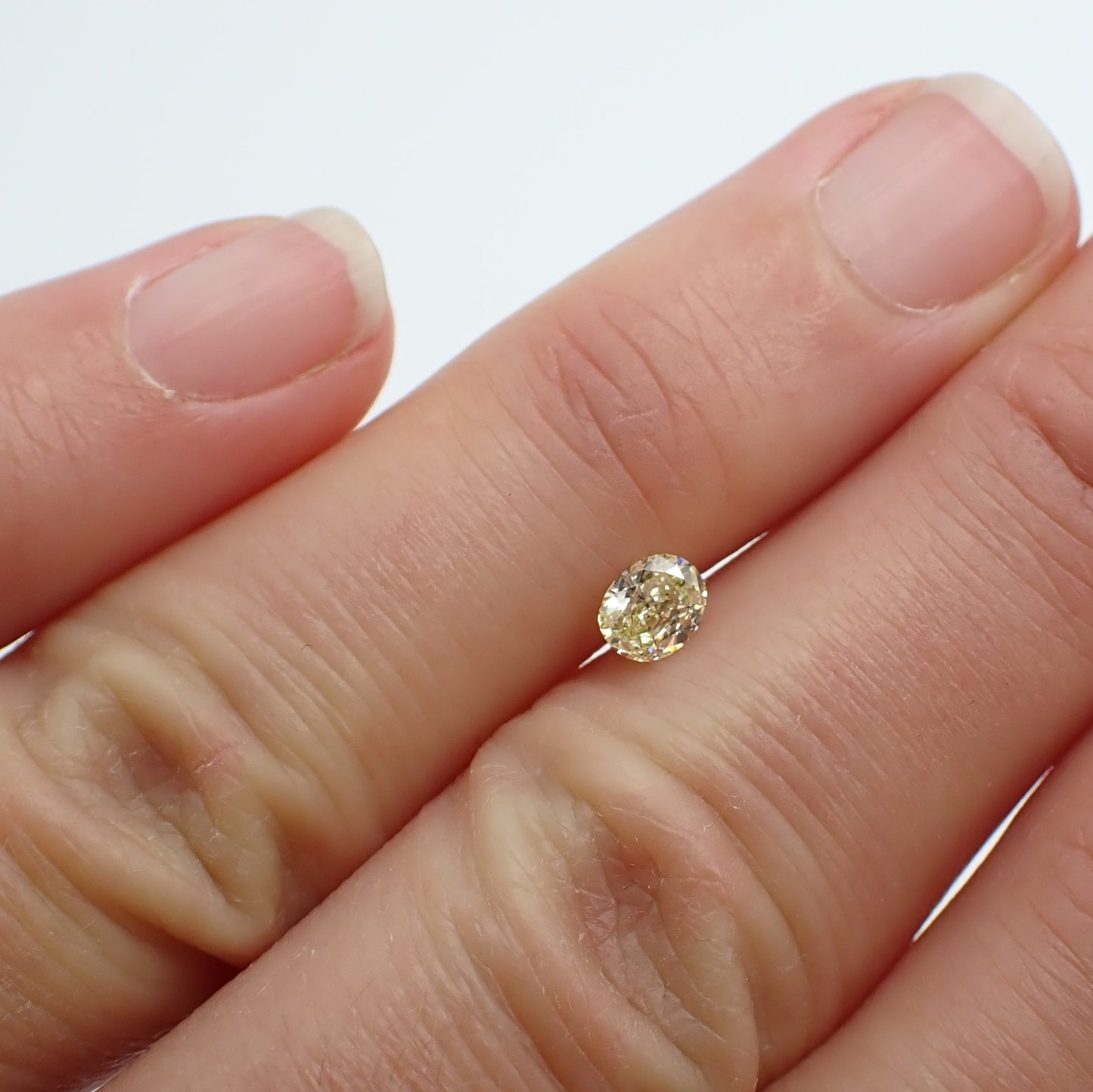Recycled Yellow Diamond - Oval Cut 0.36ct