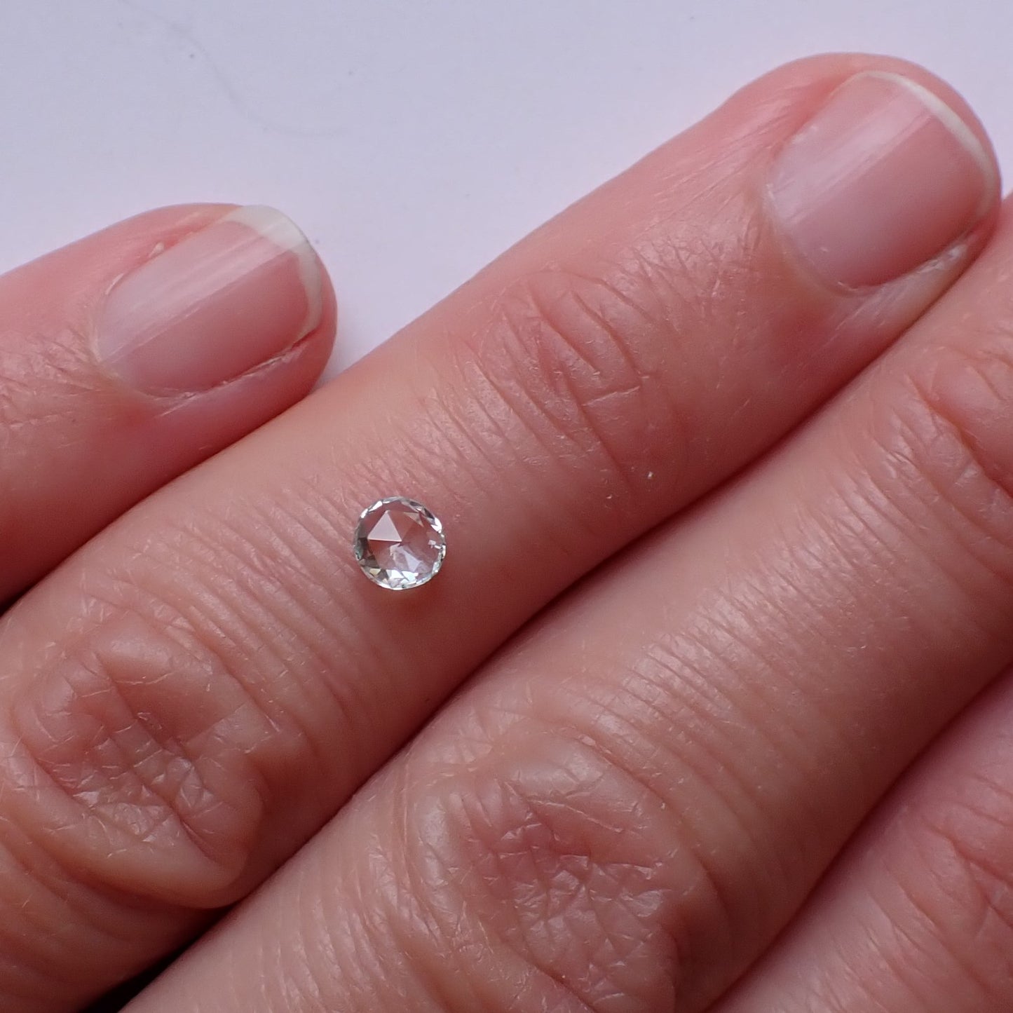 Sri Lankan White Sapphire - Rose Cut