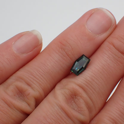 Australian Blue Parti Sapphire - Elongated Hexagon 1.22ct