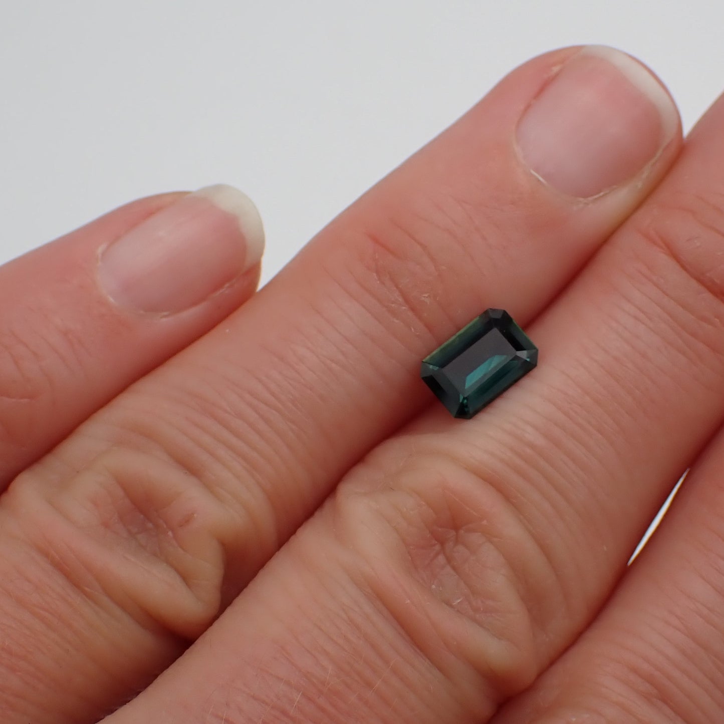Australian Blue Parti Sapphire - Emerald Cut 1.07ct