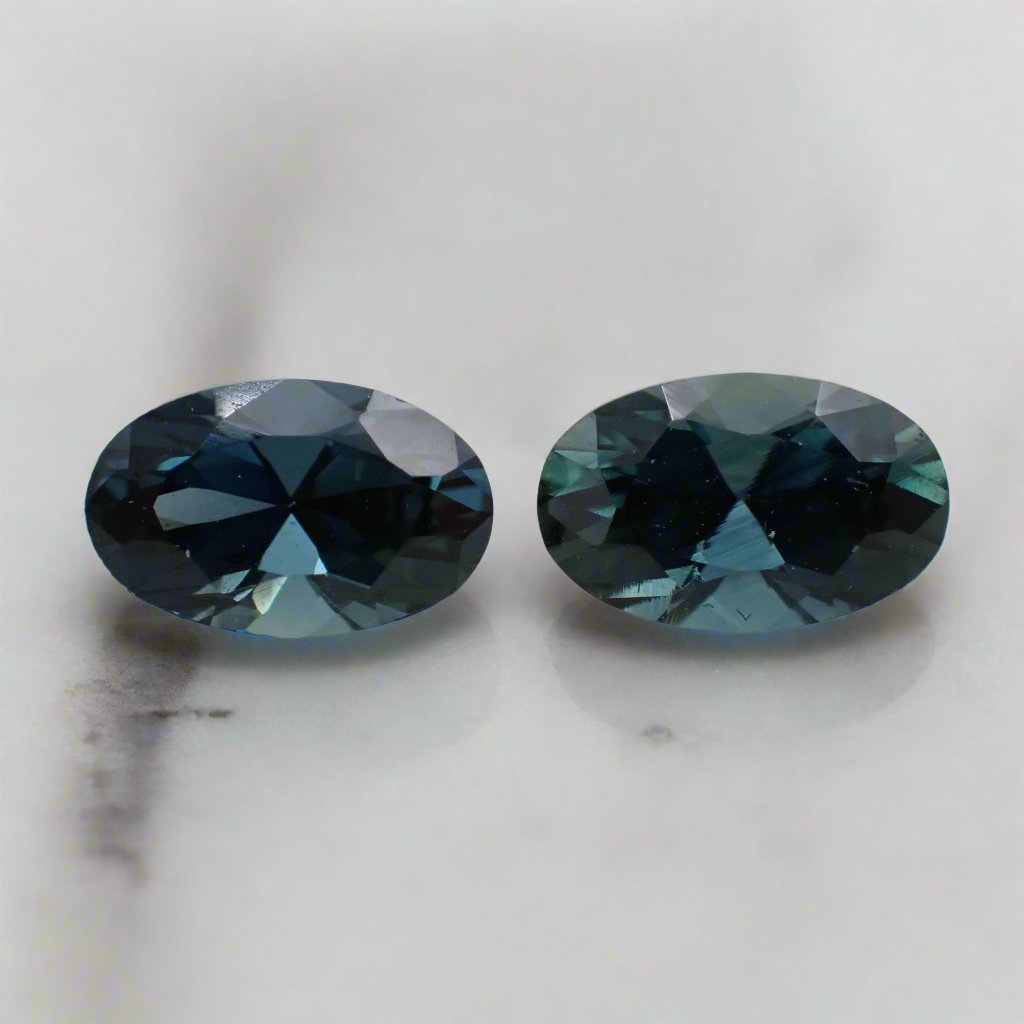 Australian Blue Sapphire Pair - Oval 0.76ct