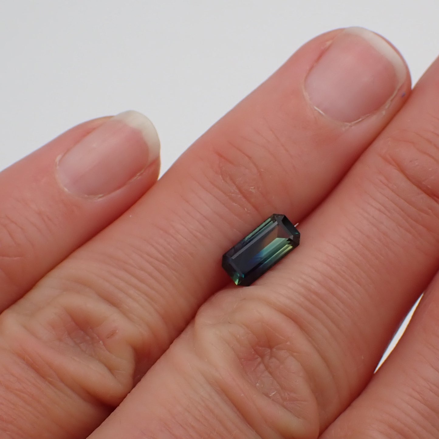 Australian Blue/Yellow Parti Sapphire - Emerald Cut 1.17ct