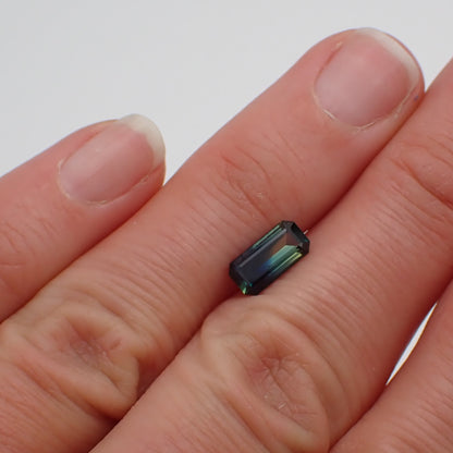 Australian Blue/Yellow Parti Sapphire - Emerald Cut 1.17ct