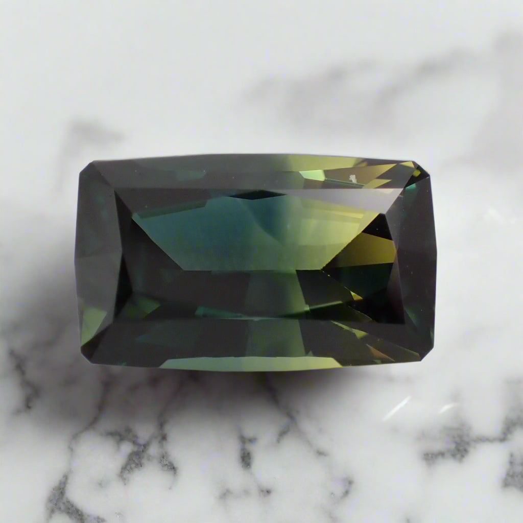 Australian Blue/Yellow Parti Sapphire - Rectangle Cut 1.56ct